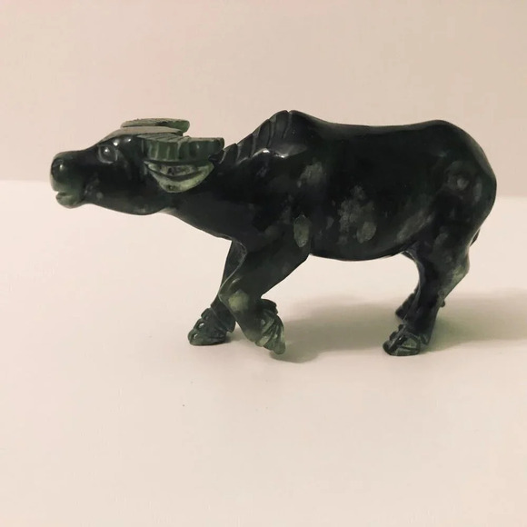Vintage Stone  Water Buffalo 4 Inch Long Figurine - Picture 4 of 16